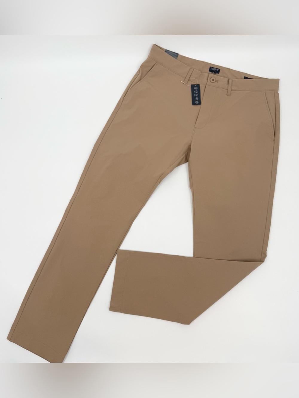 J.Crew Flex Tech Pants Mens 36x30 Slim Straight Beige Stretch Lightweight NWT